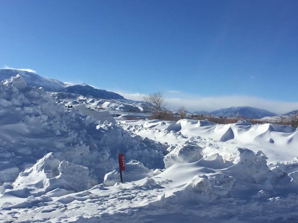 Morning drifts at my house this morning from the heavy winds last night!! Looks like I will be here awhile!!!