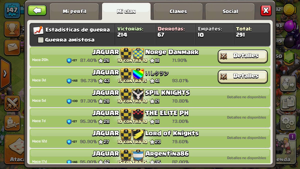 JaguarCoC's tweet photo. Actualizando últimas wars del clan 💪 https://t.co/T91HiFf9rC