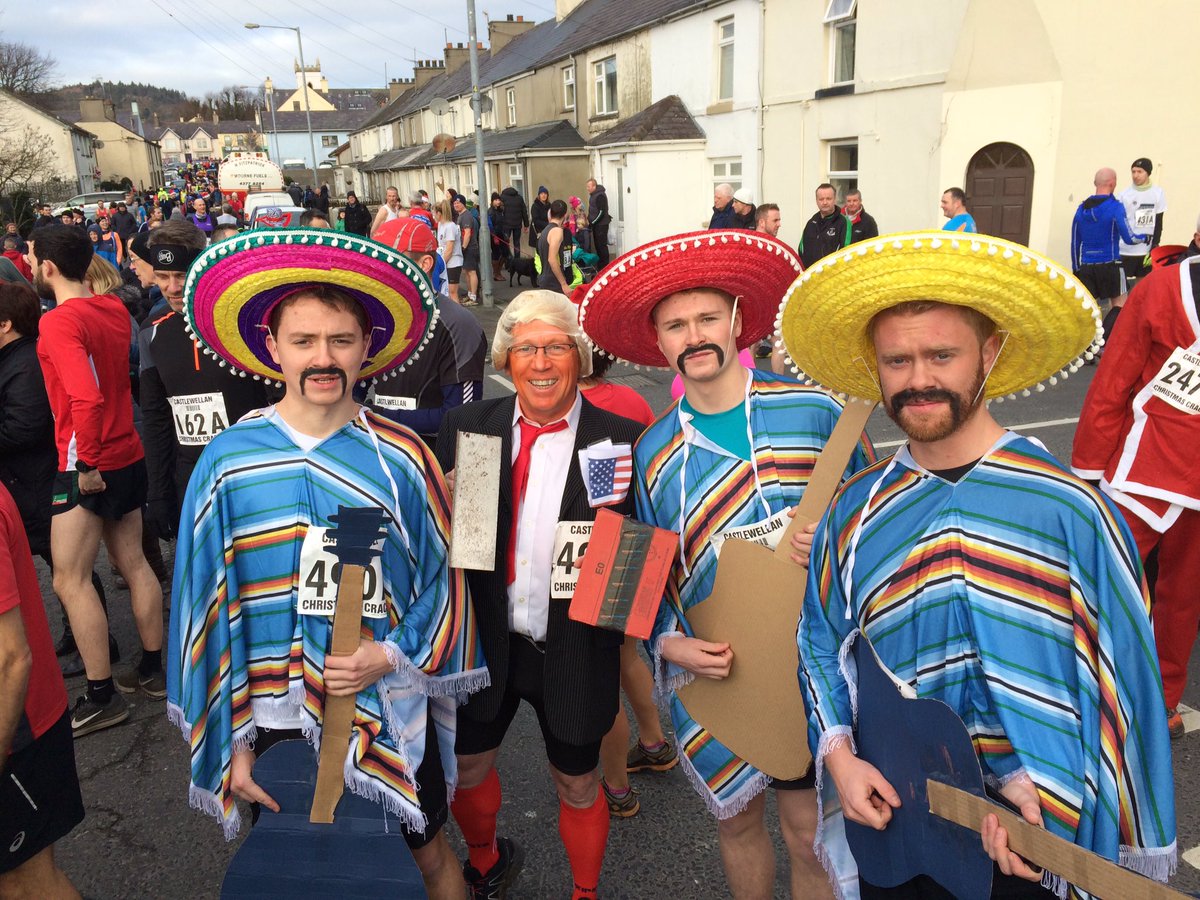 Embarrassing when you run 9 miles cross-country at the Castlewellan Christmas Cracker fun run - and get beaten by Donald Trump &amp; 3 Mexicans.