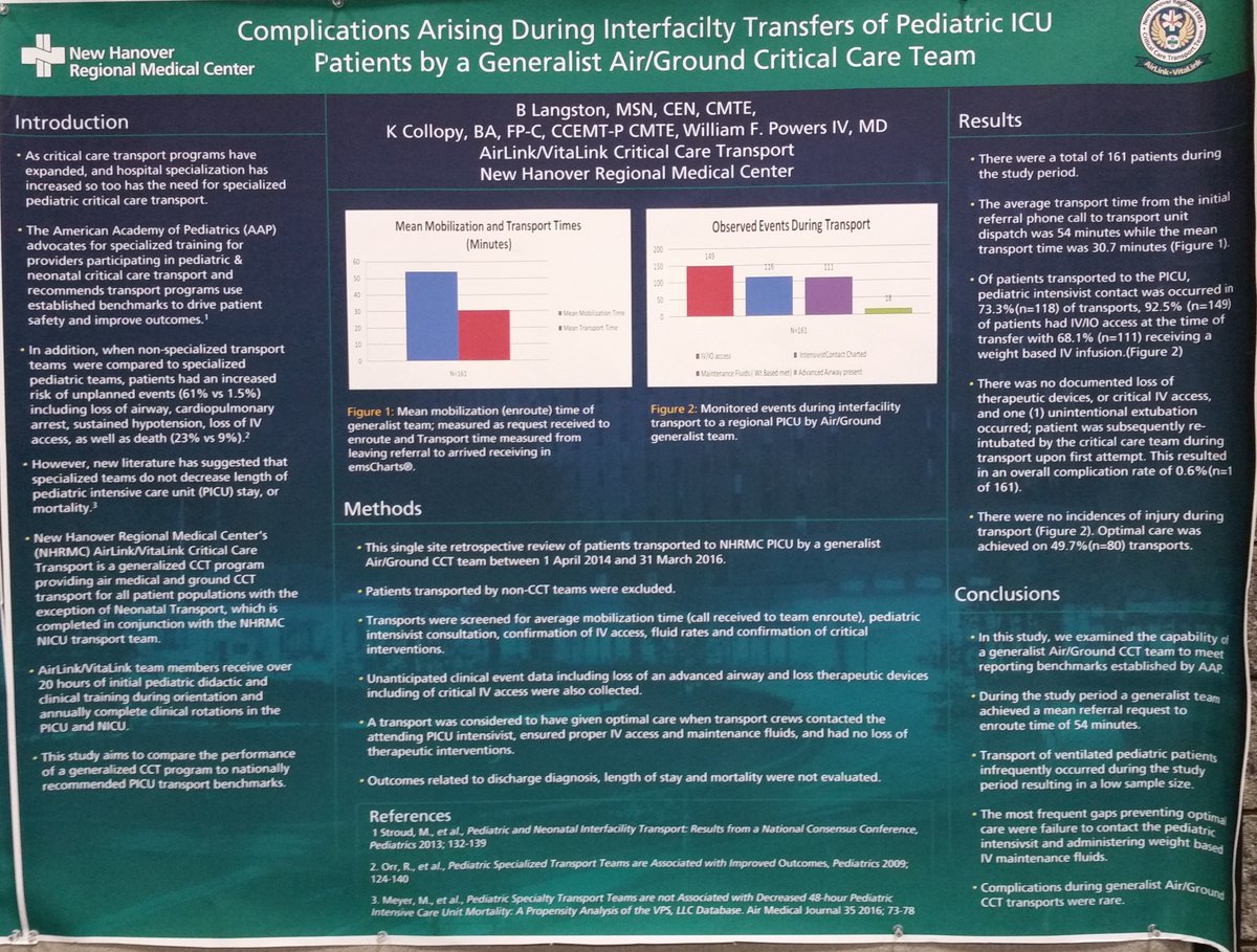 UCAirCareDoc's tweet image. #AMTC16 Scientific Assembly: @ktcollopy: A Generalist #CCTM Team Can Transport PICU Patients w/ Very Minimal Complications @AAMS @AMTC
