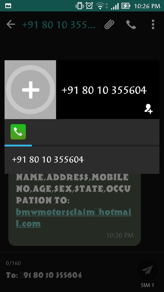 PDabiru's tweet photo. This number is requesting to provide detailed information about me ..seems that i won 3 crore.. please take care of him. Thank u https://t.co/LDM0krAdMc