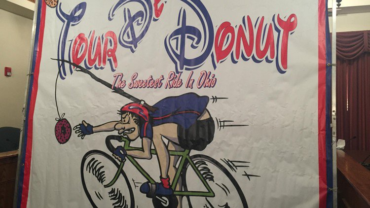 whiotv's tweet photo. Troy lands ‘Tour de Donut’ bicycle event that drew 2,000 riders https://t.co/hwMlZtMvi3 https://t.co/rXFcBOnI24