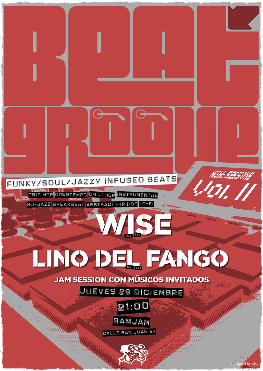 Beat Groove vol. 2
J29 Diciembre 21:00
Bar Ram Jam