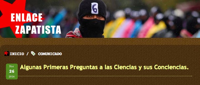 notienlacezap's tweet photo. #EZLN 26 de diciembre: Algunas Primeras Preguntas a las Ciencias y sus Conciencias. #SupGaleano ( https://t.co/mrMxiucsCq ) https://t.co/r2dSk7oYcx