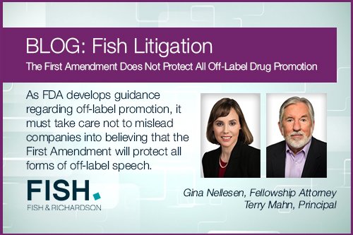 FishRichardson's tweet image. #FirstAmendment implications and the #FDA discussed on the Fish #LitigationBlog #Biologics fr.com/?p=60435
