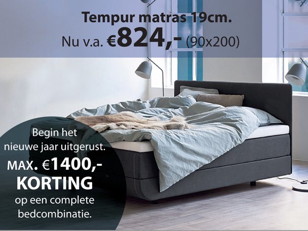 Begin het nieuwe jaar uitgerust. Tot €1400,- voordeel op een complete Tempur North #lekkerslapen #goedenachtrust #welovesleep #tempur