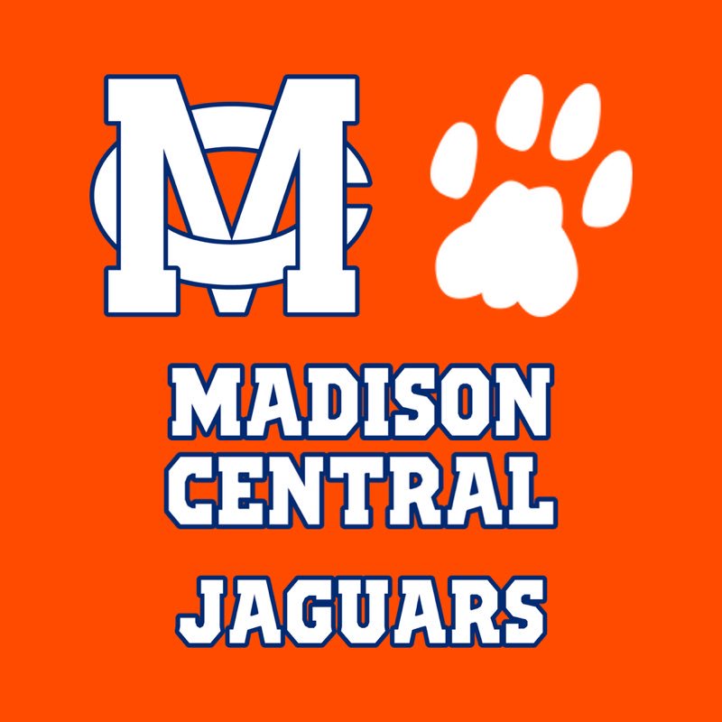 TheGCConference's tweet image. LOGO SHEET

School: Madison Central
Nickname: Jaguars
Colors: Orange, Blue, White, Silver
Location: Madison, Mississippi