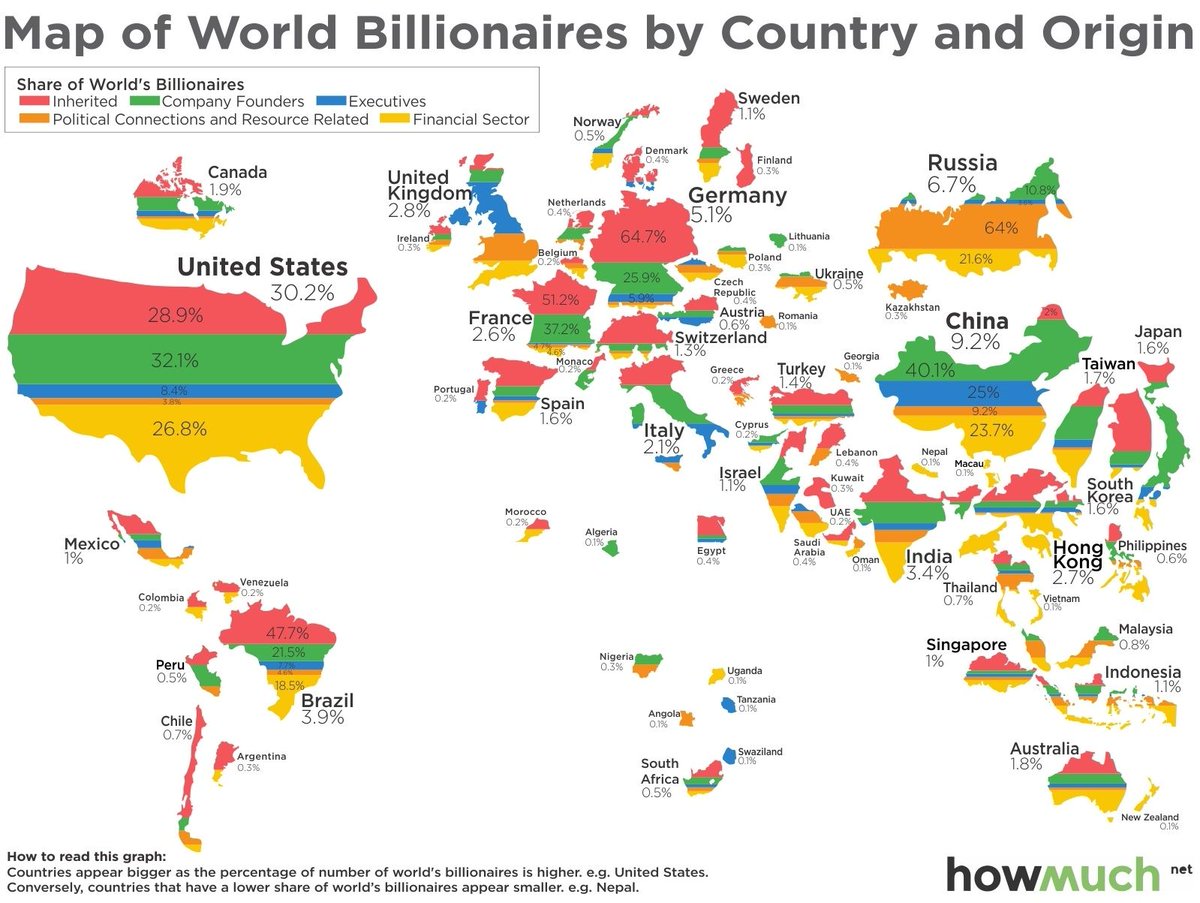 chajon's tweet photo. The World's Map of Billionaires https://t.co/w1NynWJZqM https://t.co/PGG7TdVMqS