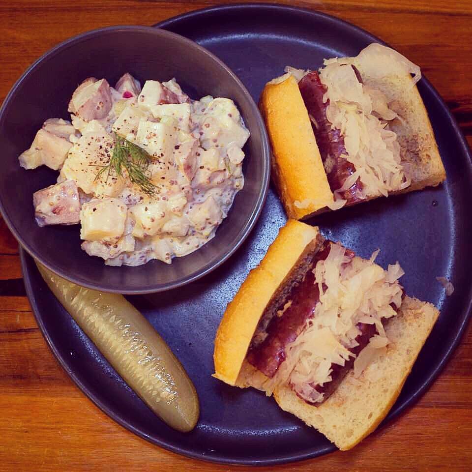It's Tuesday! And WE'RE OPEN tonight from 4pm-12am. To celebrate our first Tuesday, we will be selling $5 Czerw's kielbasa sandwiches!