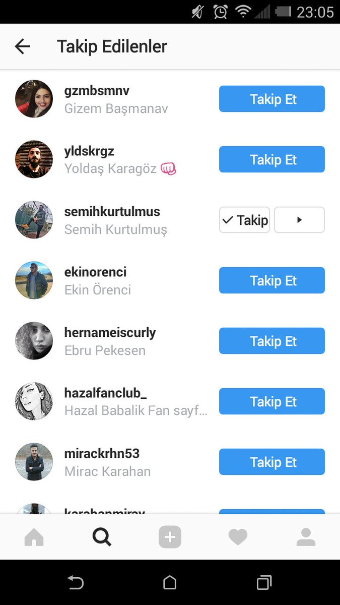 Suan hazalin takipcilerine bi bakin ben mi yanlis goruyorum yoksa semihi takip mi ediyor😍