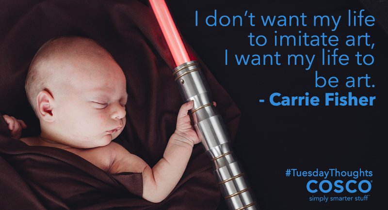 "I don't want my life to imitate art, I want my life to be art." - Carrie Fisher #TuesdayThoughts #TuesdayMotivation