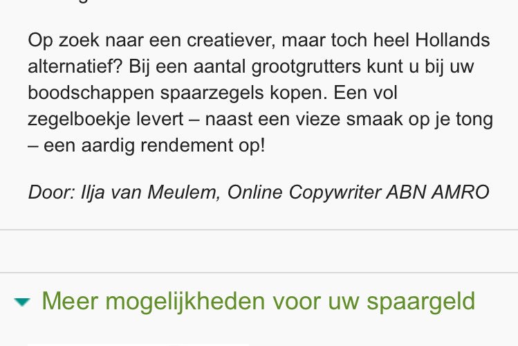 Lees ik dit goed of heb ik decompressieziekte? Mijn bank verlaagt opnieuw de spaarrente en adviseert supermarktzegels te gaan sparen.