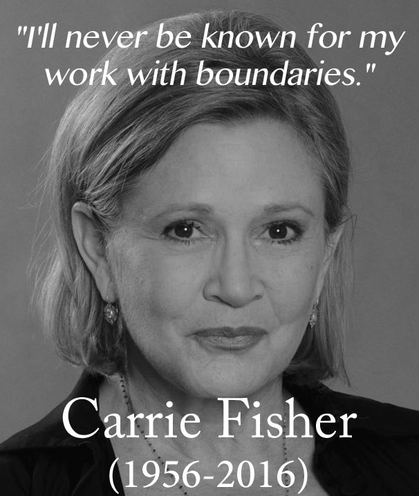 AngelChained's tweet image. No, she is known for that and so very much more #brokenhearted RIP @carrieffisher