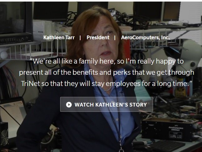 TriNet's tweet photo. Hear what our clients say about us: https://t.co/1p7gLDz32r #WeLoveOurClients #TriNetTechnology #HR #SMB https://t.co/KdnuWYGKXE