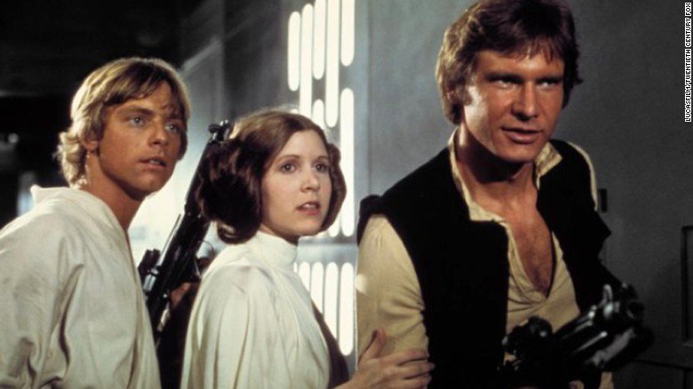 CNN's tweet image. "We've lost our Princess." Hollywood, #StarWars co-stars and fans react to Carrie Fisher's death cnn.it/2hLeAsZ #RIPCarrie