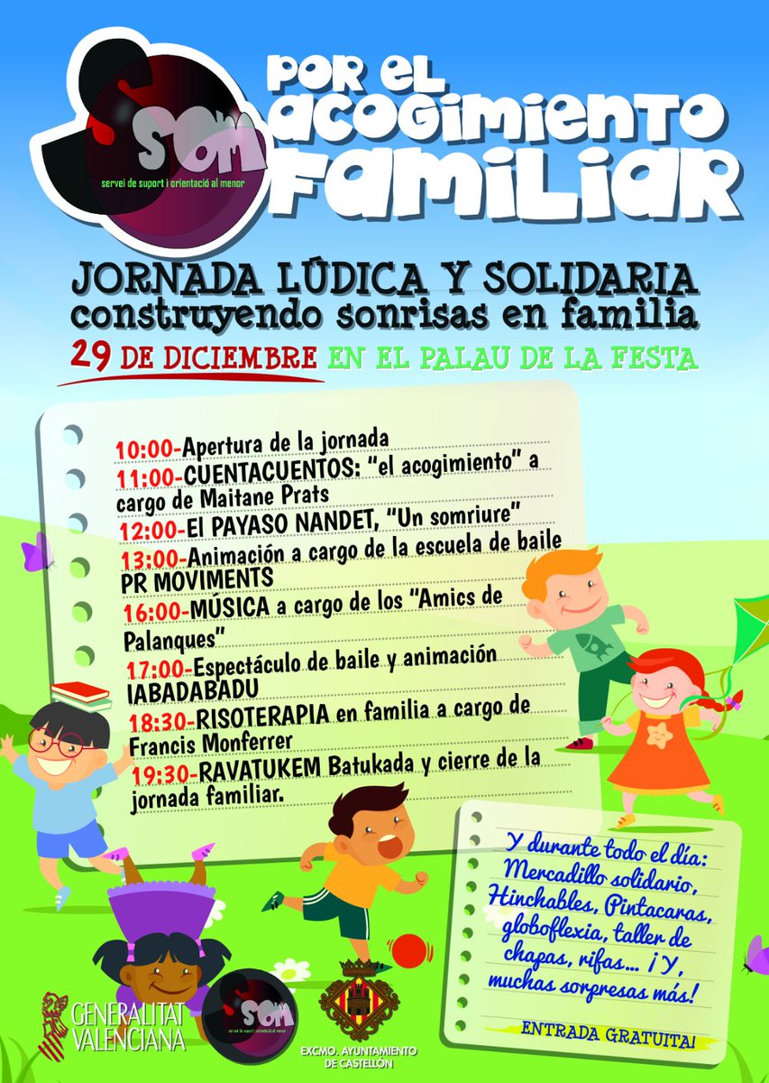 ssomasociacion's tweet photo. @castellondiario gracias por dar a conocer el #acogimientofamiliar y ayudarnos a crear sonrisas promocionando las jornadas del 29 https://t.co/PgofbwLwFH