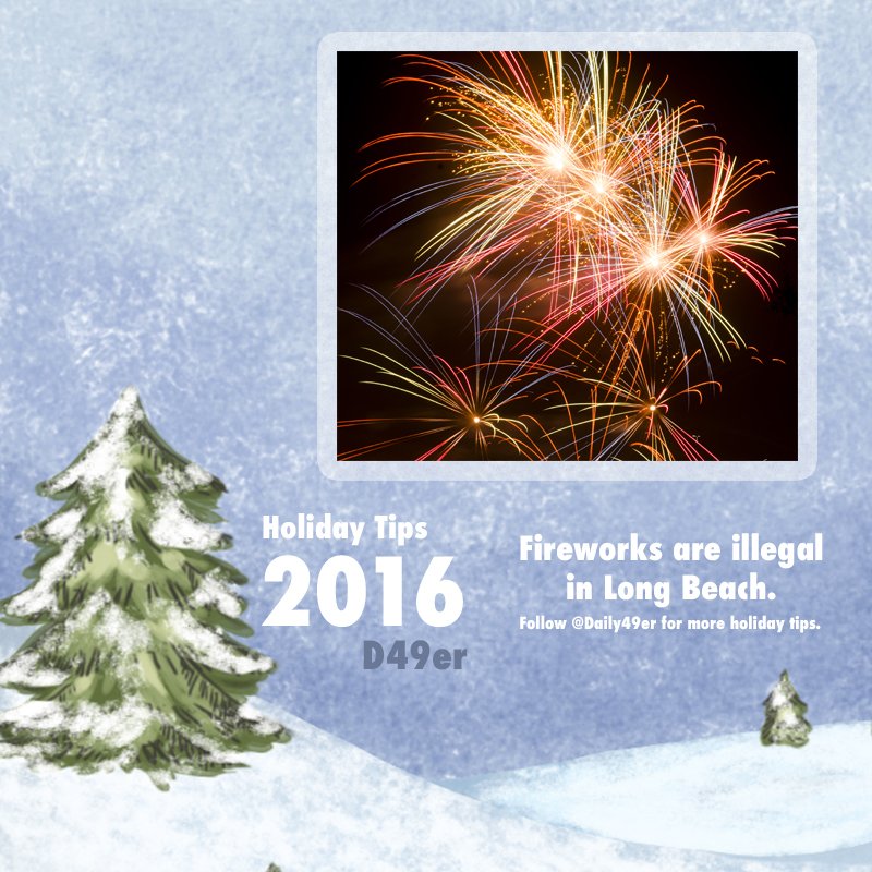 Holiday Tips: Leave the color explosions to the experts.  Fireworks are illegal in Long Beach.  #CSULB #LongBeach #NewYears #49erNow https://t.co/bLn4NBdHxr