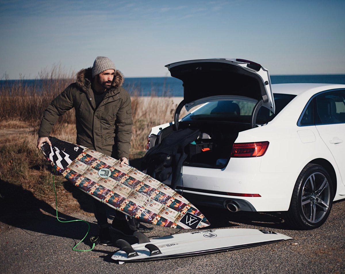 It's tradition to make a point to surf during the holidays. This year @audi helped me get to my favorite spot in #A4 #Audipartner