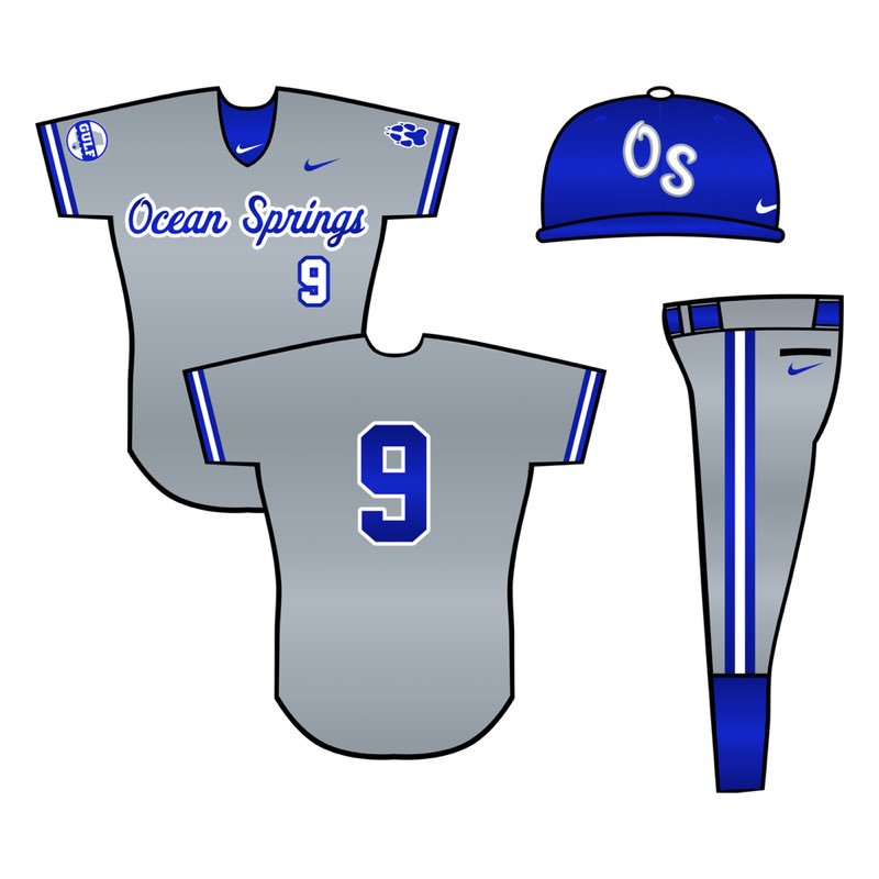 TheGCConference's tweet image. UNIFORM UPDATE: Ocean Springs Baseball (Primary).