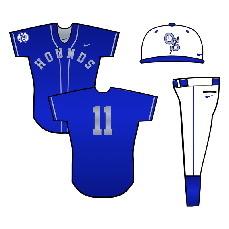 TheGCConference's tweet image. UNIFORM UPDATE: Ocean Springs Baseball (Alternate).