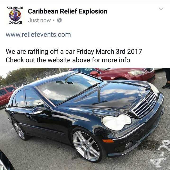 ReliefEvents's tweet image. reliefevents.com 
Price Rite Autos Golden Krust Rotary Club West Orlando LaFrench Kyss Managt come together to raffle a car