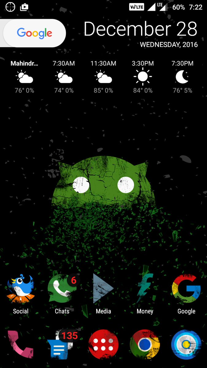 pragadeeshpv's tweet photo. @Nova_Launcher #TodaysNova #oneplus3 #RuggonIconPack https://t.co/LeRvdrRb43