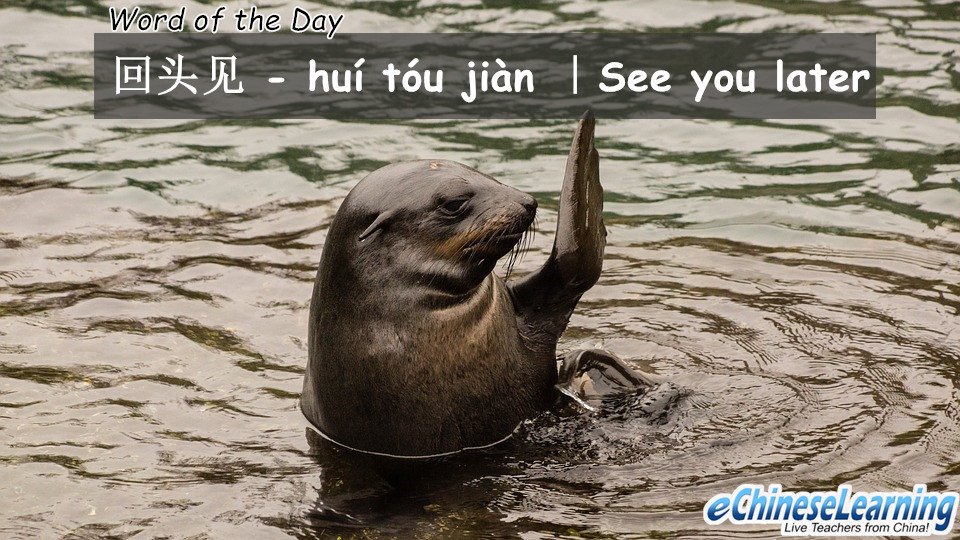 ECLSchool's tweet image. You may often hear others say “回头见(huítóujiàn)”. What does it mean? How to use it? #eChineseLearning #Mandarin