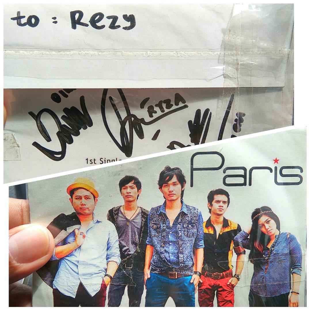 Walaupun semalam @paris_band gak lolos #RSILiveAudition2 setidaknya gue udah punya CD album plus ttd, ditunggu album terbarunya ya. Ganbatte
