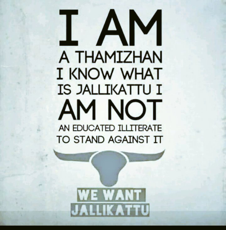 Raja4400's tweet photo. #SaveJallikattu
#TNneedsJallikattu 
#wewantjallikattu👊
இது மாட்ட🐂பத்தின பிரச்சனஇல்ல இது உன் நாட்ட🇮🇳பத்தின பிரச்சனடா😎 https://t.co/YzEgiFyU5m