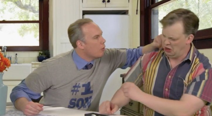LarsClassington's tweet photo. ALMOST GENIUS Screenshot o' the day! Showing #2 son @darynmcintyre who's #1. Watch #AlmostGenius on @CMTCanada 
https://t.co/Vlx7n7zcFM https://t.co/iagRM1Wylp