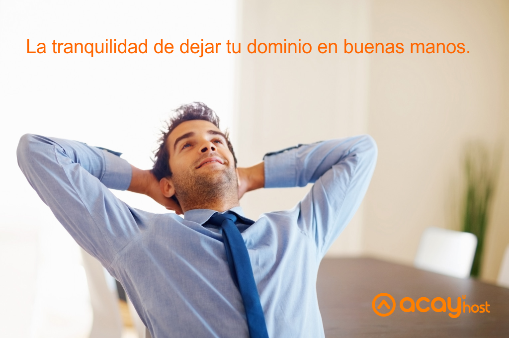 acayhost's tweet photo. La tranquilidad de dejar tu dominio en buenas manos. 
Visitanos en 👉 https://t.co/HOl5E8fQwK
#hosting #dominios https://t.co/6HImFeWLHh