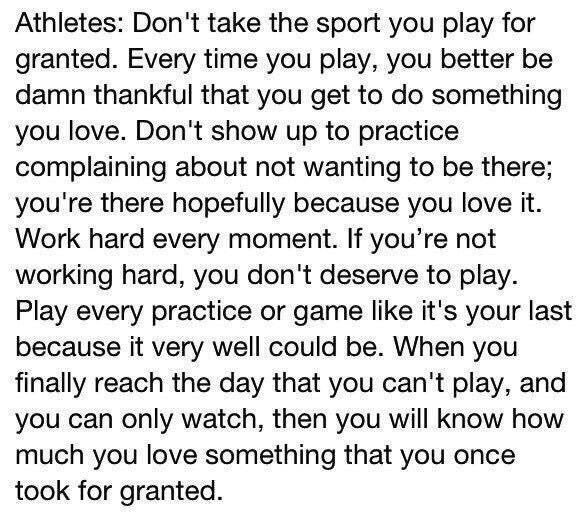 CoachMongero's tweet photo. Must read for serious players. Never take the sport U play 4 granted. One day it will be over so give it your all. https://t.co/m5W8uA21gO