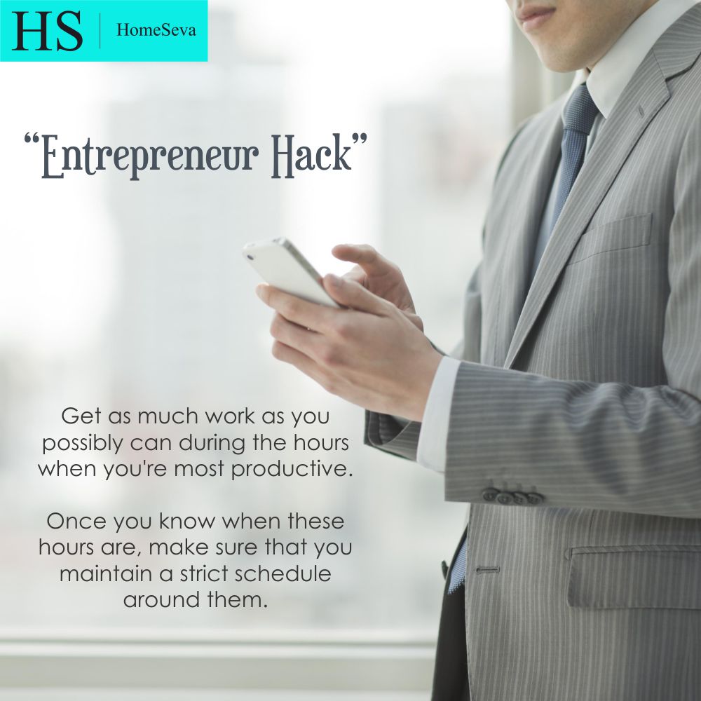 Home_Seva's tweet photo. Use your productive hours to do something most important
#Entrepreneurship #entrepreneur #EntrepreneurHack #hack #Tip #Startup #productivity https://t.co/s6LkBoEKUq