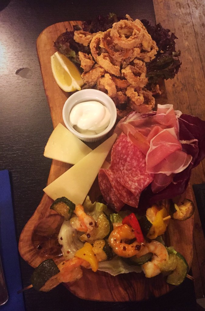MascalzoneDeli's tweet image. A board FULL of tasty treats, calamari, Italian meats &amp;amp; grilled prawns! Tempted by some #SardinianTapas @SuperNcl?