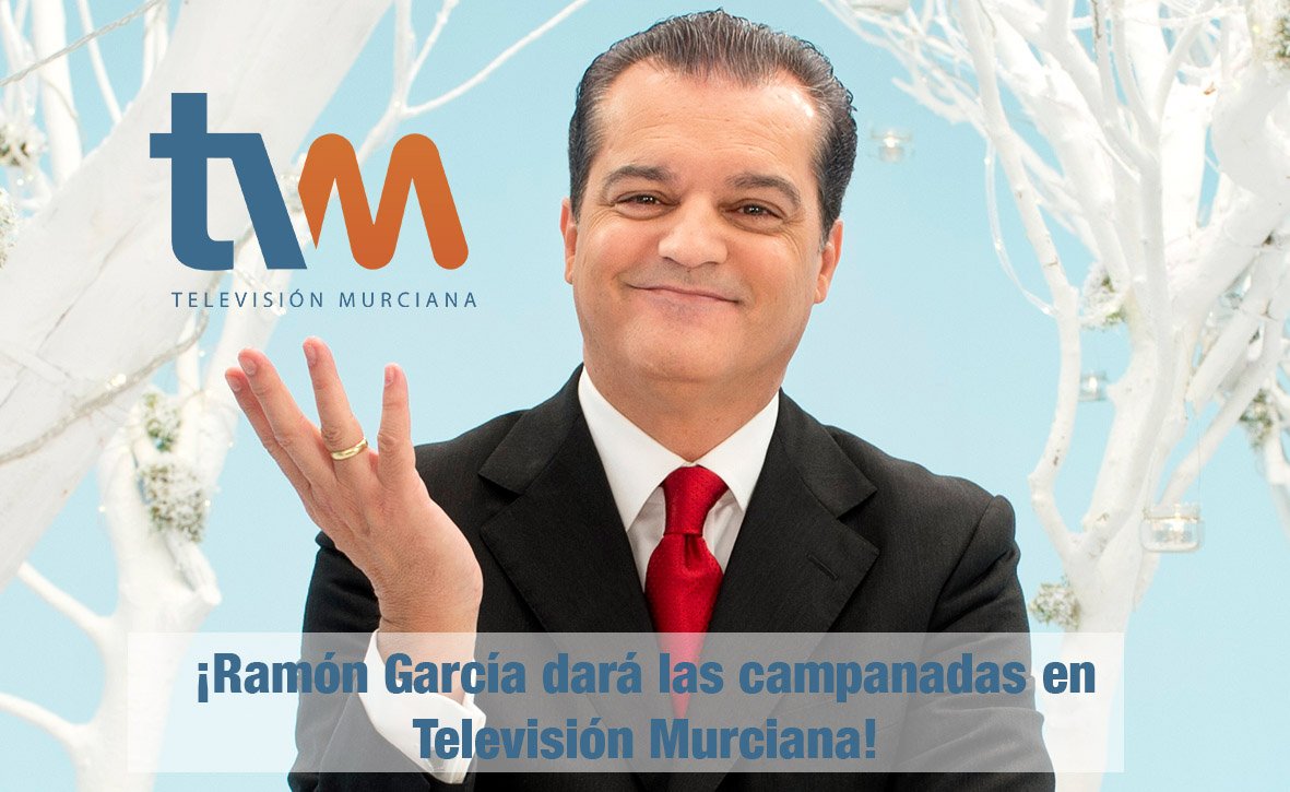 TVMurciana's tweet photo. Televisión Murciana confirma que Ramón García será el presentador de sus campanadas. No faltará su famosa capa  
#RamónTVM
#FelizMiercoles https://t.co/Ha3qgqUAD9