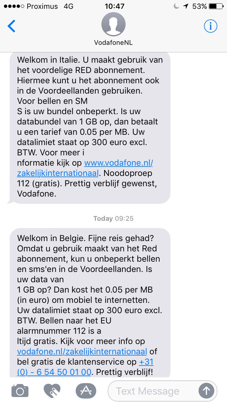 spellen Haast je grillen Ruben Timmerman auf Twitter: "Nice to see @vodafoneNL change tone of voice,  to more conversational less business-y, in welcome SMS. Funny they make a  typo. https://t.co/67B1l5l6Qs" / Twitter