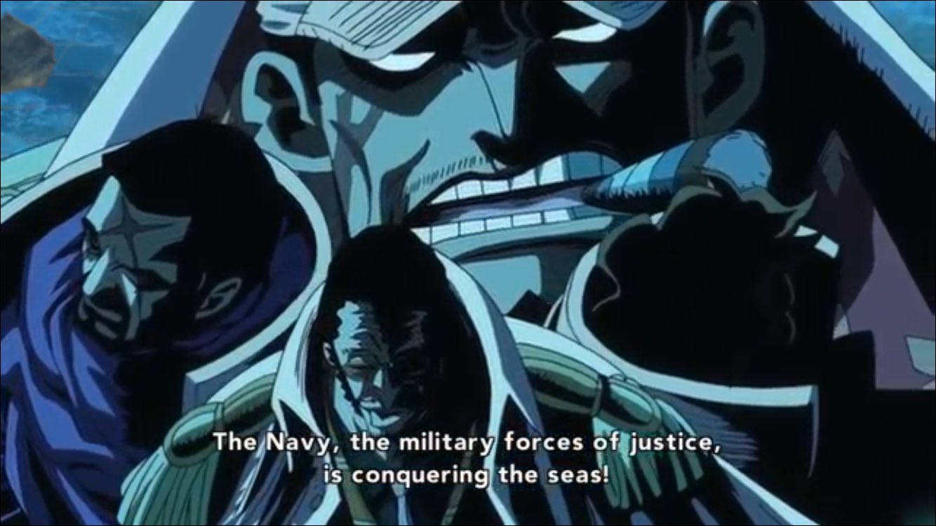 Twitter 上的 One Piece動画 青雉が抜けて 赤犬が総大将の座に 着いた今 三大将って 黄猿 藤虎 緑牛 なの T Co By2eabptow Twitter