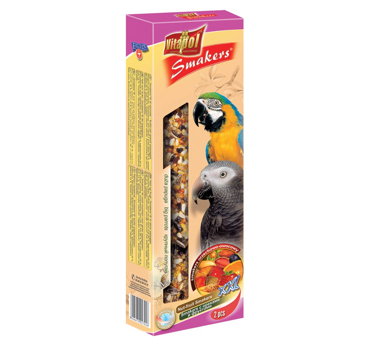 onlinepetfoodac's tweet photo. #VITAPOL SMAKERS XXL WITH NUTS AND #FRUIT FOR LARGE PARROT, 250G. https://t.co/JYkO7KWv0f https://t.co/8nVGuAbMQP