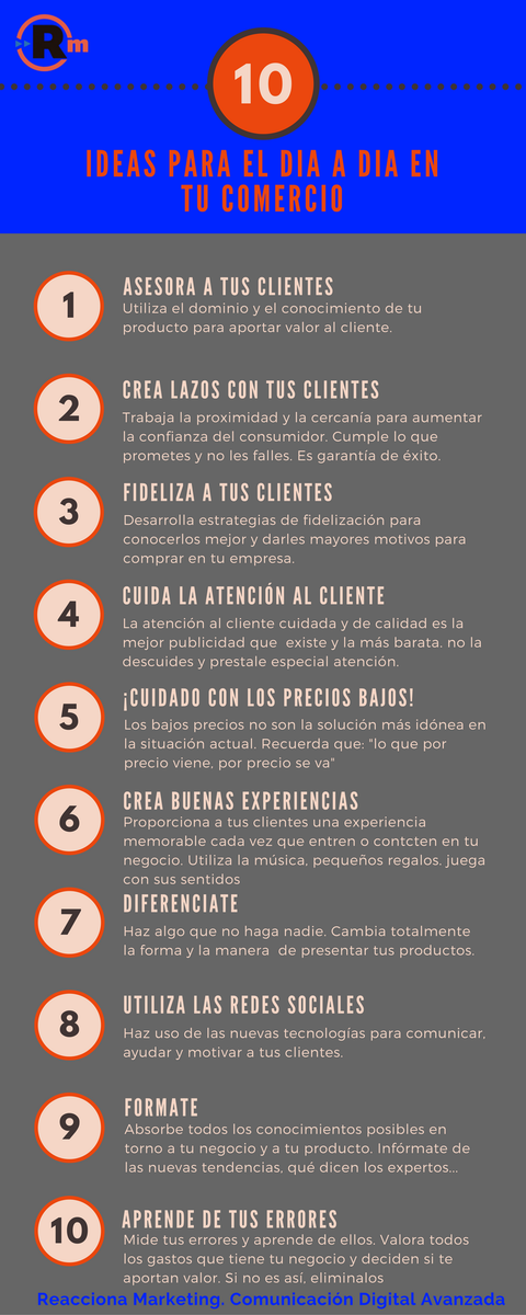 ReaccionaMkt's tweet photo. 10 ideas para poner en marcha desde ahora mismo en tu negocio.
#comercio_local #pymes #Sabadell #castellardelvalles #Reacciona_marketing https://t.co/dJkyyPaZOU
