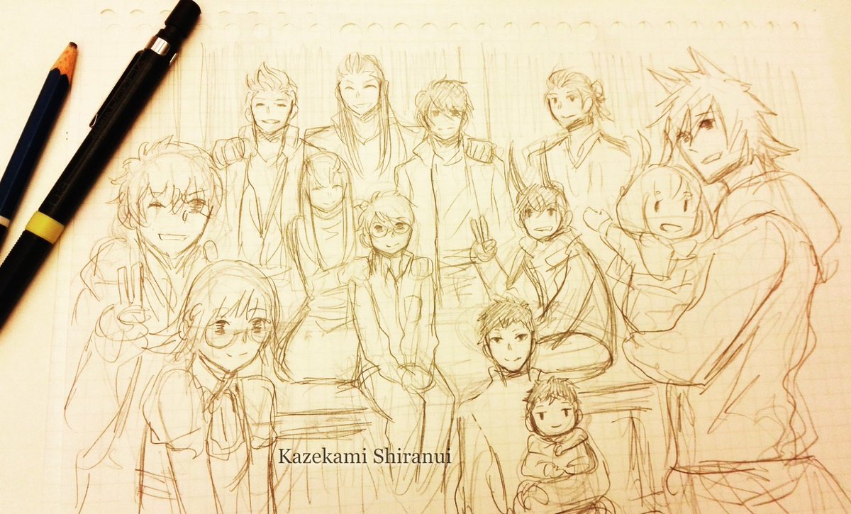 WIP: Getting ready for the new year with everyone. Haha, my family has grown so much. I feel so happy. #kazeOC #wip #newyearpreparation