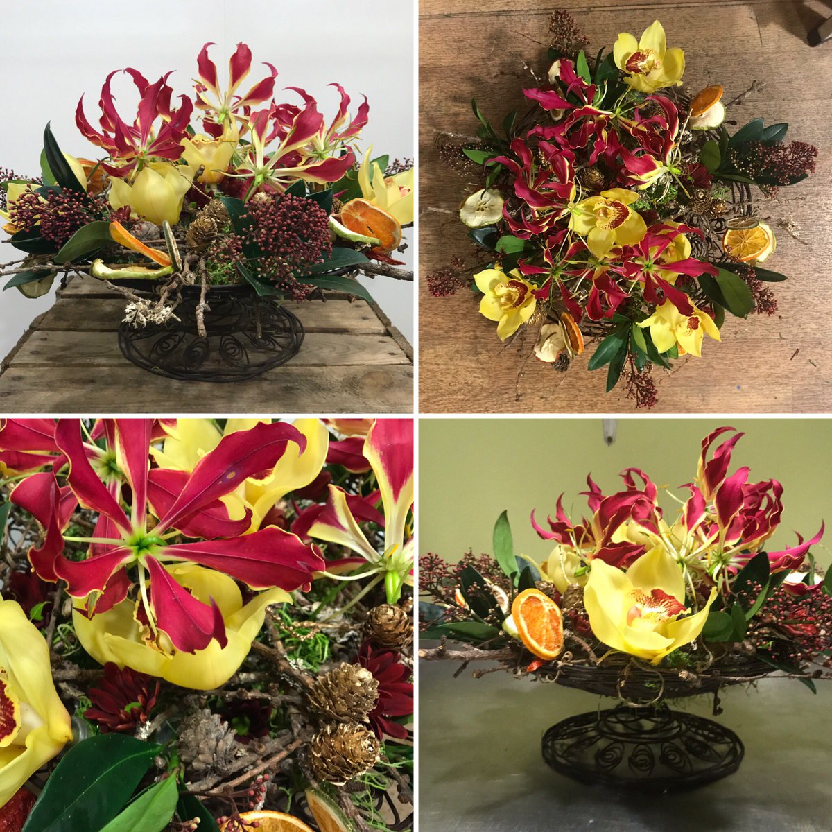 thanksabunch16's tweet photo. Something different for the Festive table. Stunning Crown Jewels Gloriosa #gloriosa #crownjewels #christmastable https://t.co/CZ1LhYnpux