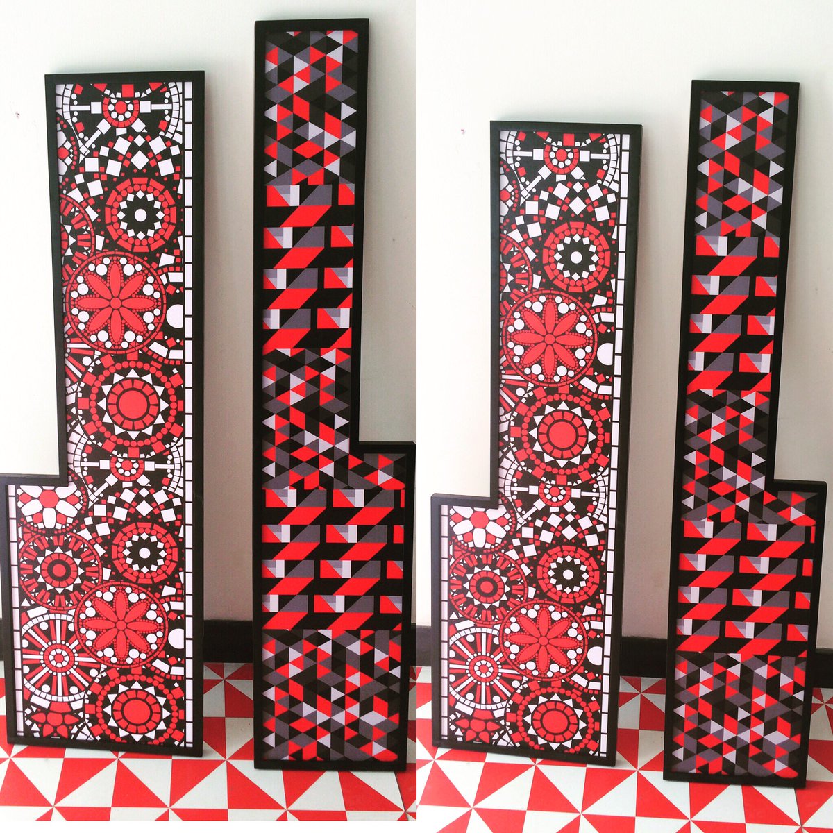 decorartsindia's tweet photo. 'L' Section frames play.. #creativepatternart #framingart #traditionalcontemporary #projectwork #caféart #parkinnbyradisson @pratikshatayal https://t.co/kzF8XcPY2c