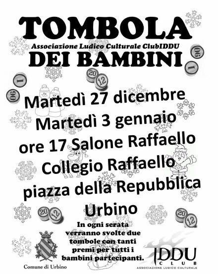 Urbinocultura's tweet photo. #tombole #bambini @MarcheTourism @ITnewsPU @MarchediUrbino @ComuneUrbino @marchenews24 @urbinolovers https://t.co/PaGbOhXtkz