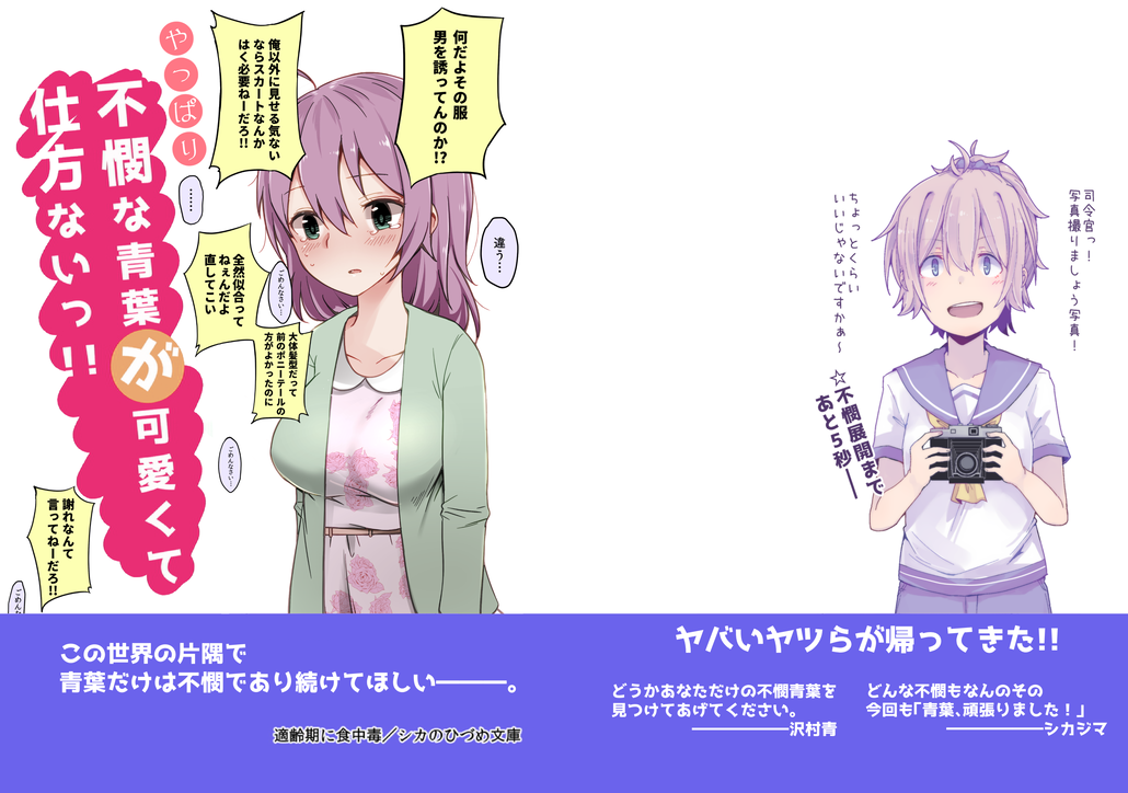 今さらですが改めて冬コミ宣伝!沢村青さん(@sawamura_ao)との不憫青葉合同が出ます!そしてウヅキコスケさん(@UK3000GTR )の重巡合同誌、むろさん(@muro_sub )の新刊古鷹青葉本でそれぞれイラストを一枚描かせていただいてます!どうぞよろしくお願いします!