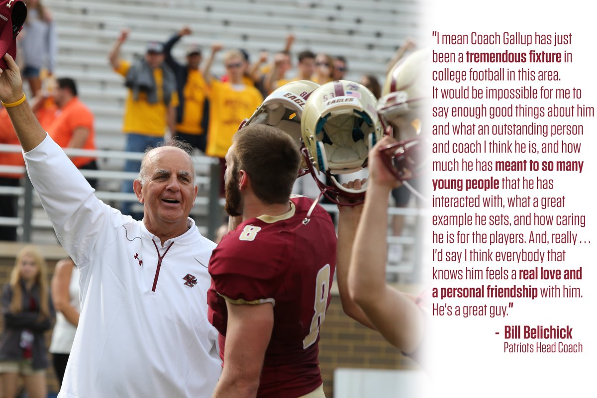 Boston College Football (@bcfootball) on Twitter photo .<a href="/Patriots/">New England Patriots</a> head coach Bill Belichick had some amazing words to say about longtime BC Football fixture Barry Gallup bceagl.es/lDGY307vu9V .<a href="/Patriots/">New England Patriots</a> head coach Bill Belichick had some amazing words to say about longtime BC Football fixture Barry Gallup bceagl.es/lDGY307vu9V