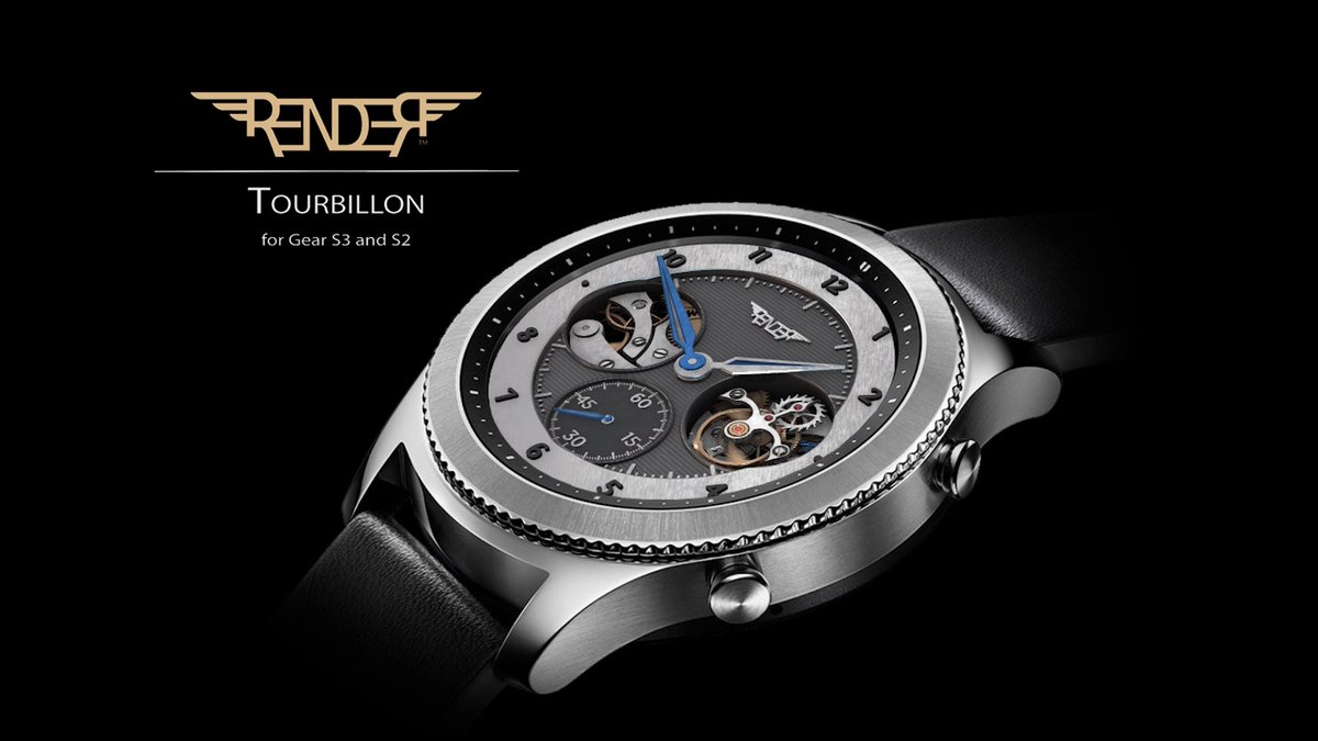 RenderWatchFace's tweet image. A closer look at our new watchface the "Render Tourbillon". Now available for purchase on the Samsung gear app store.