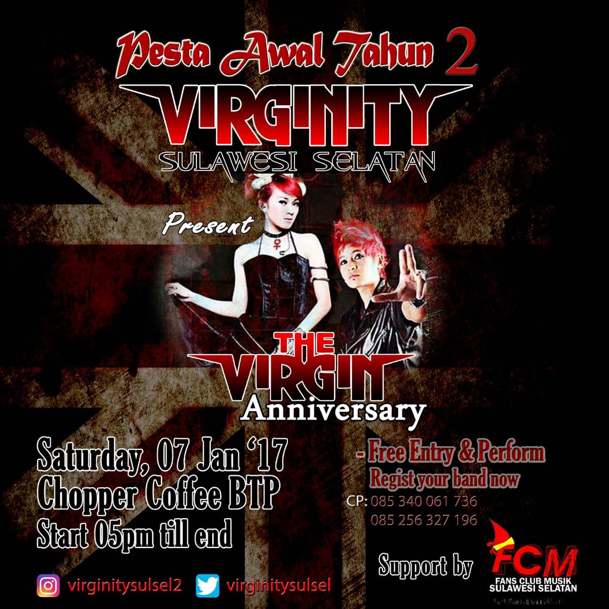 Yuk,
Yang punya band silahkan didaftarkan
Free Entry &amp; Perform
Regist your band now
Cp:
Gilang : +6285340061736 
Kiki : 085256327196