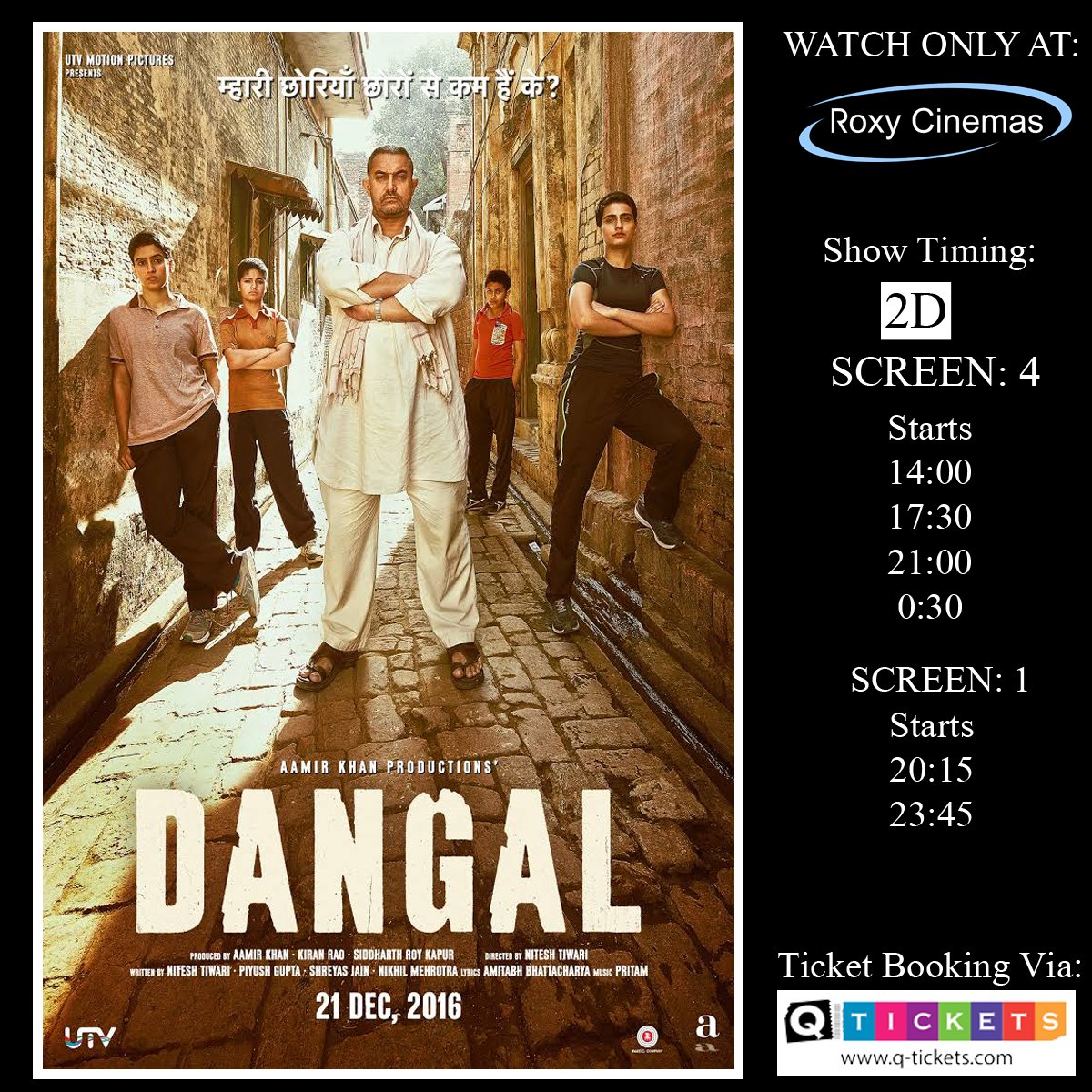 Roxy_Cinemas's tweet photo. Take a bow, aamir khan have done it again! #Dangal is shattering box-office records with each passing day! 

Watch Only At @Roxy_Cinemas ! https://t.co/eUaI1ExHK8