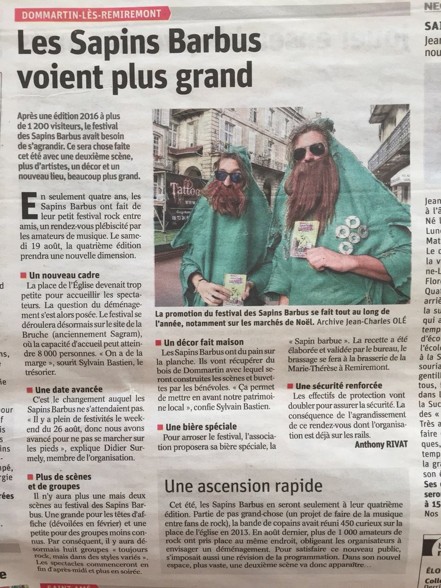 Toujours plus grand
Toujours plus haut
#19Août2k16 #bieresapinbarbue #8groupes #deuxscenes #rocknvosges
