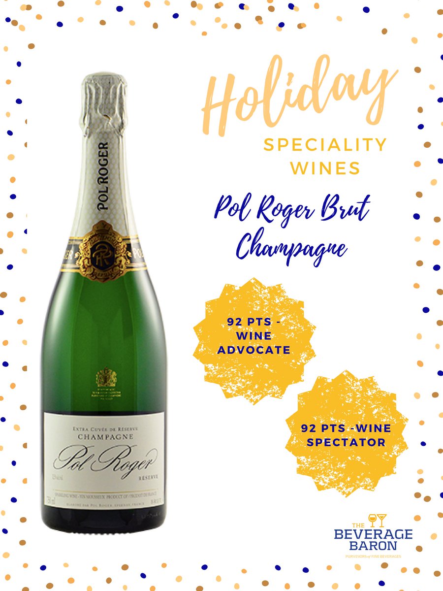 Looking for the perfect #NewYearsEveChampagne? Why not pick up a bottle of <a href="/PolRoger_NL/">Pol Roger Champagne</a> #Brut! <a href="/WineSpectator/">Wine Spectator</a> #thewineadvocate
